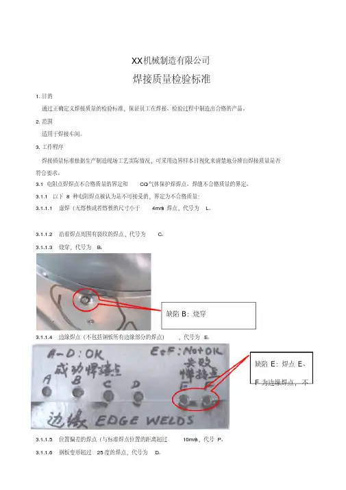 焊接质量检验标准.