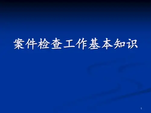 案件检查工作基本知识 ppt课件