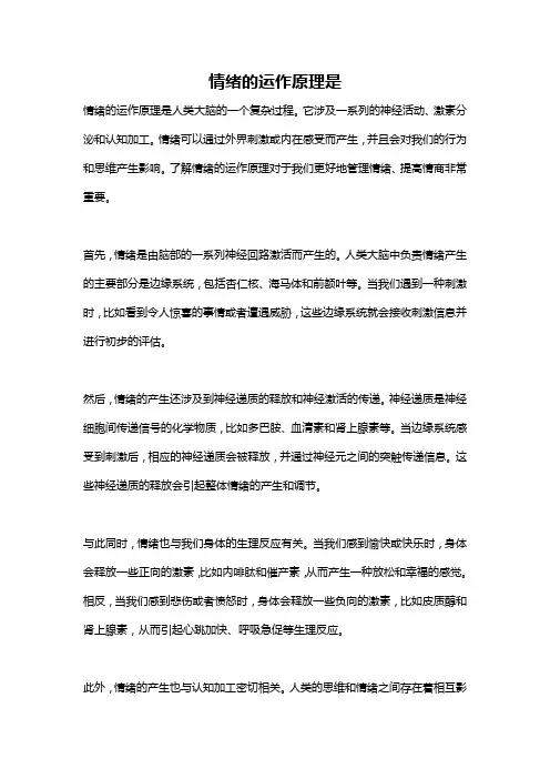 情绪的运作原理是