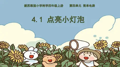 苏教版 科学 四年级上册  点亮小灯泡(课件)