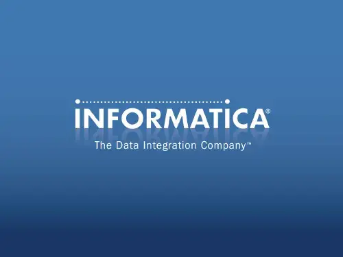 Informatica _组件使用介绍及优化