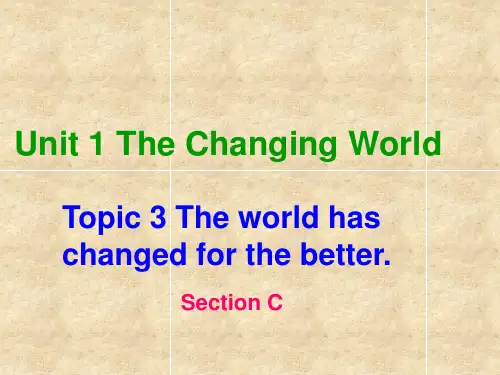 仁爱版九年级英语上册 Unit 1 Topic 3 Section C 课件(共28张PPT)