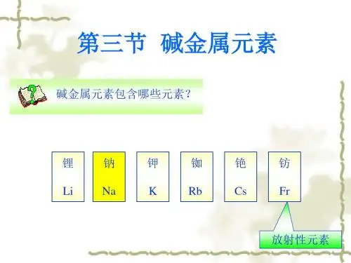 碱金属元素 PPT课件10 人教版