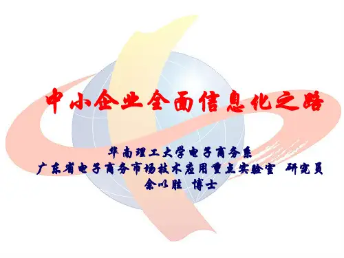 中小企业全面信息化之路讲义