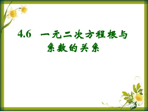 《一元二次方程根与系数的关系》PPT课件 (共16张PPT)
