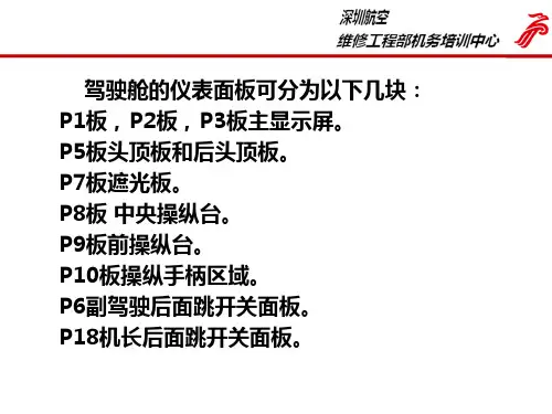 XJYG042-宣讲-驾驶舱面板熟悉专题培训课件