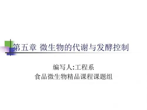 第五章微生物的代谢与发酵控制