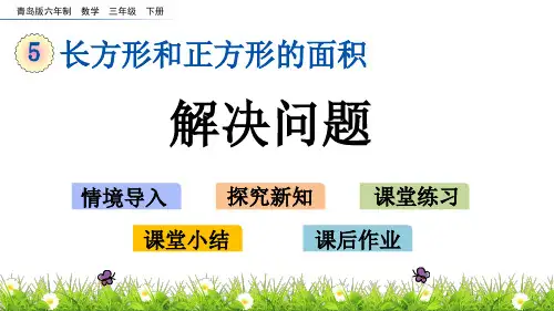青岛版三年级下册数学长方形和正方形的面积解决问题课件(共14张)