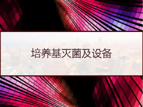 培养基灭菌及设备 PPT