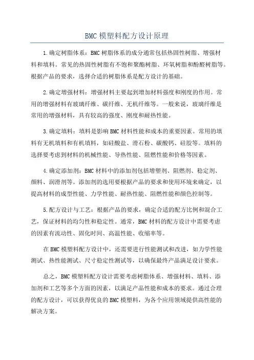 BMC模塑料配方设计原理
