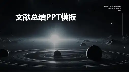 文献总结PPT模板