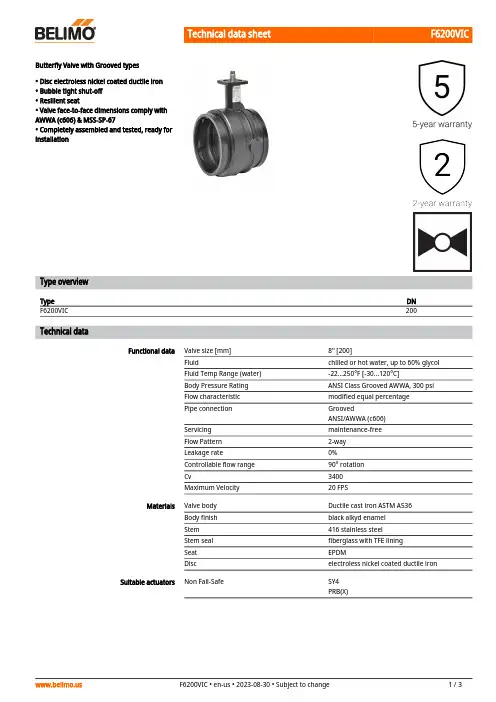 F6200VIC阀门数据表说明书