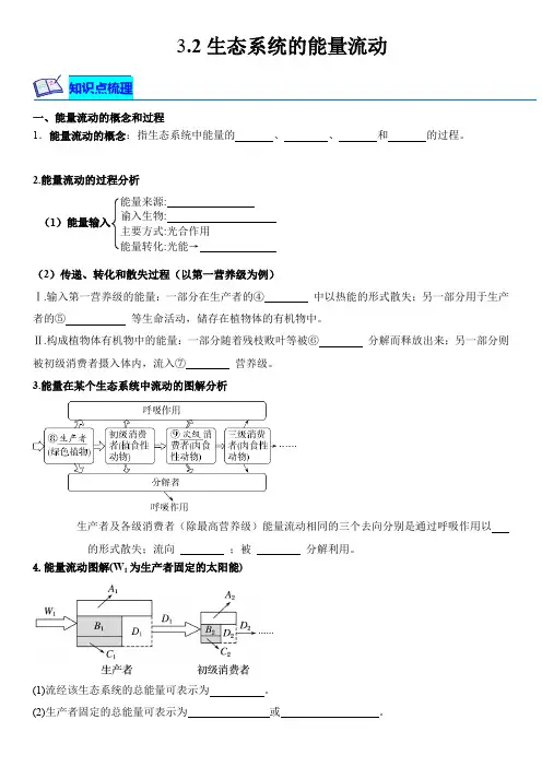 高中试卷-3.2 生态系统的能量流动(含答案)
