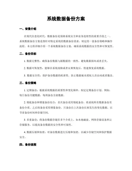 系统数据备份方案