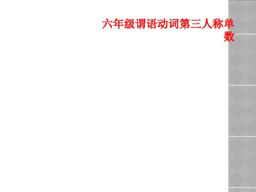 六年级谓语动词第三人称单数