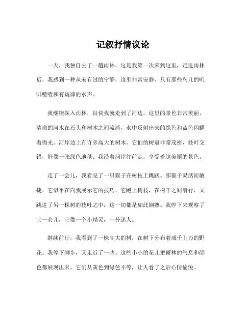 记叙抒情议论