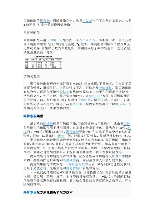 聚丙烯酸酯