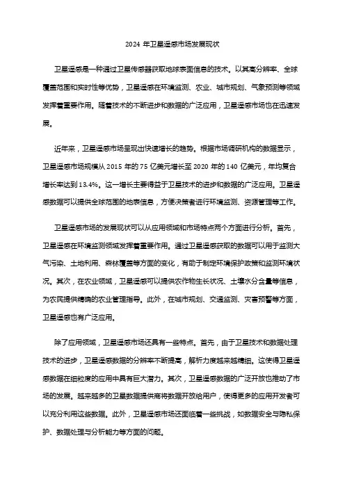 2024年卫星遥感市场发展现状