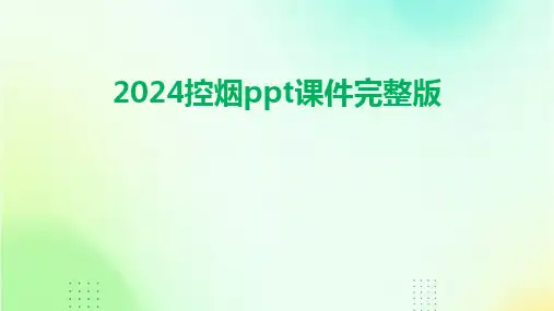 2024控烟ppt课件完整版