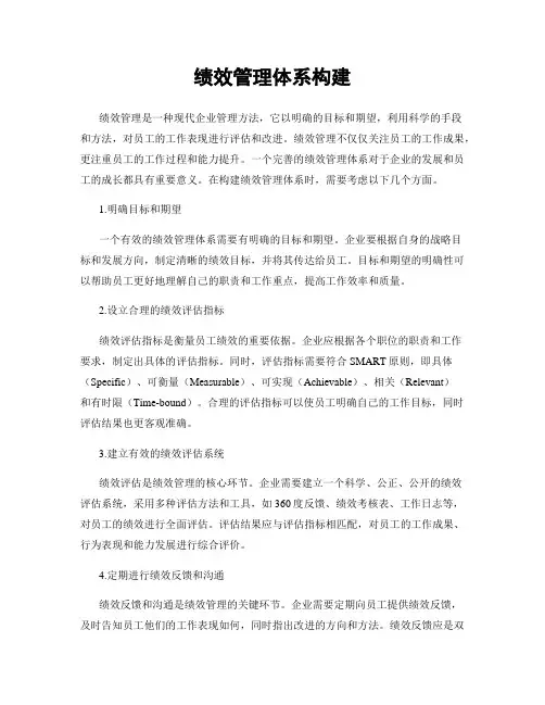 绩效管理体系构建
