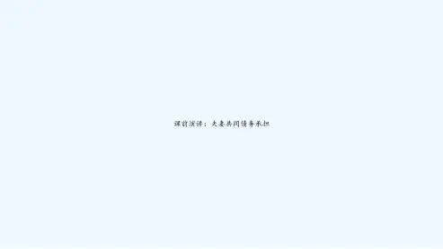 课前演讲：夫妻共同债务承担 PPT