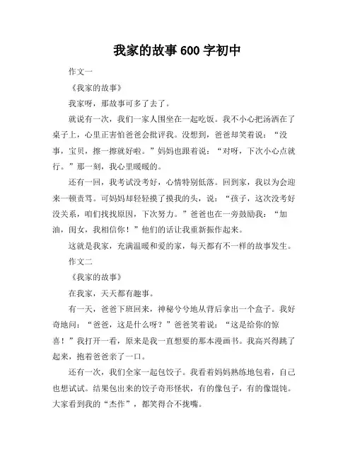 我家的故事600字初中