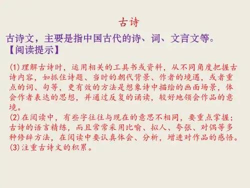 六年级下册语文课件归类复习古诗文阅读｜人教新课标 (共18张PPT)