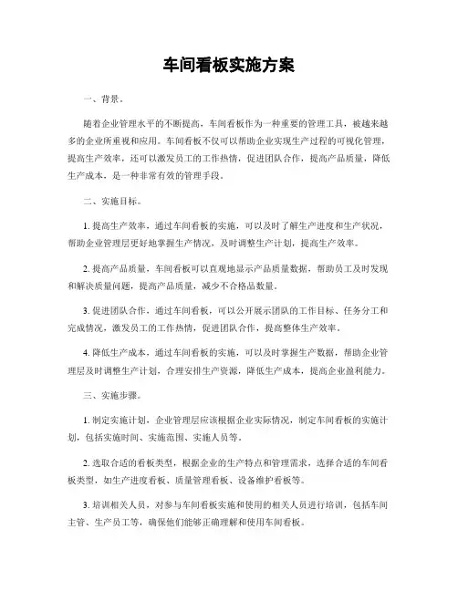 车间看板实施方案