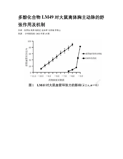 多酚化合物LM49对大鼠离体胸主动脉的舒张作用及机制