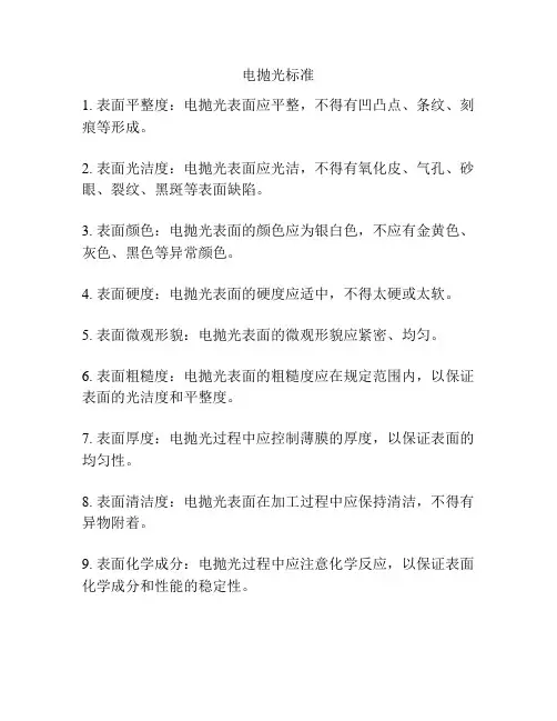 电抛光标准