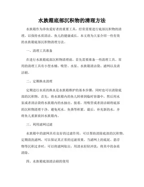 水族箱底部沉积物的清理方法