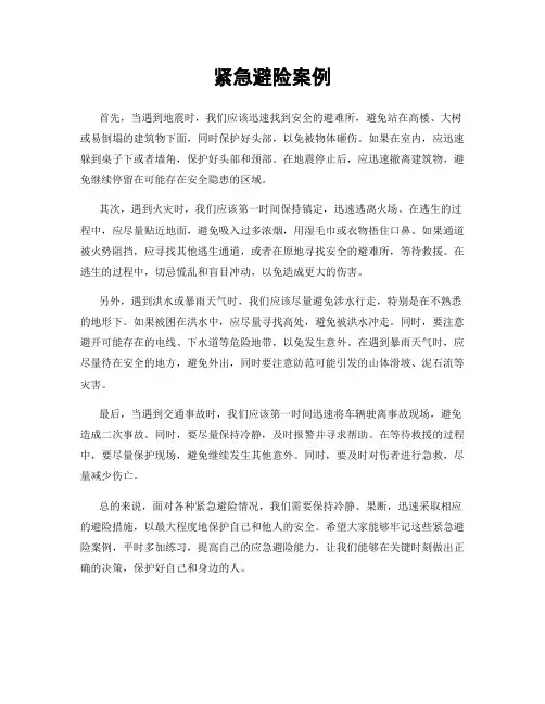 紧急避险案例