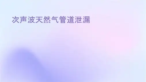 次声波天然气管道泄漏检测系统课件