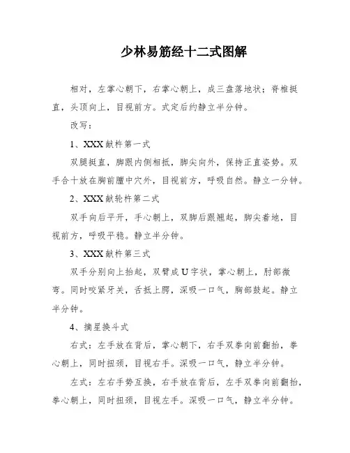 少林易筋经十二式图解