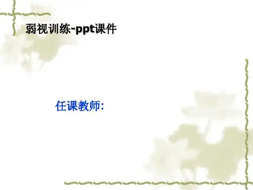 弱视训练-ppt课件