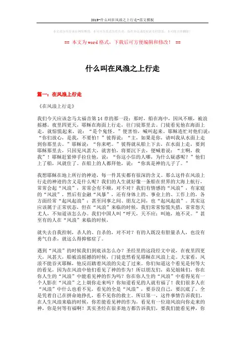 2019-什么叫在风浪之上行走-范文模板 (12页)