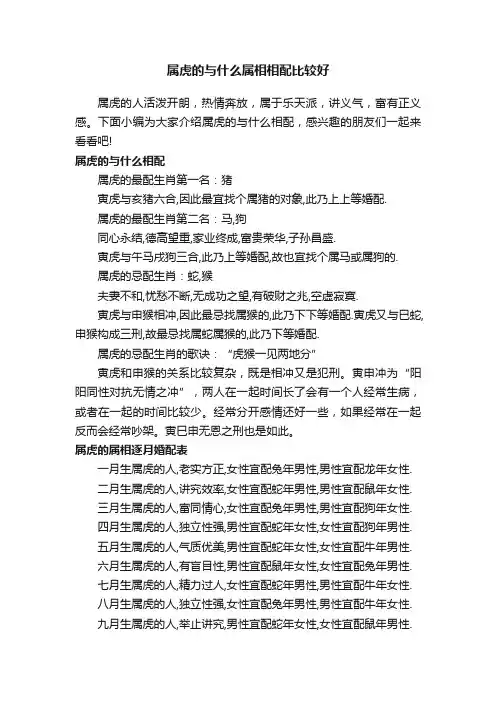 属虎的与什么属相相配比较好