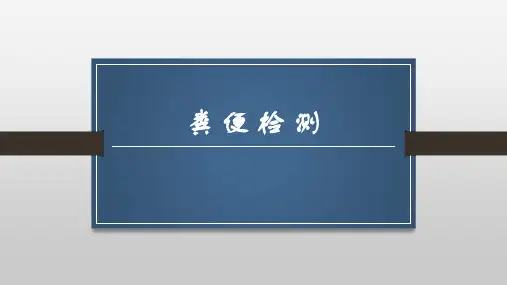 粪便检测 