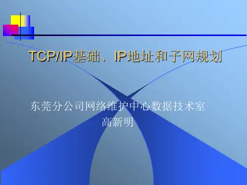 TCPIP基础IP地址和子网规划.ppt