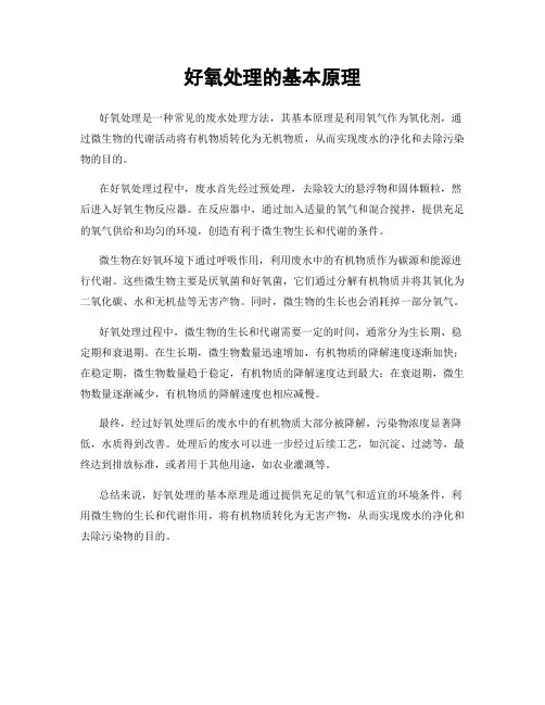 好氧处理的基本原理
