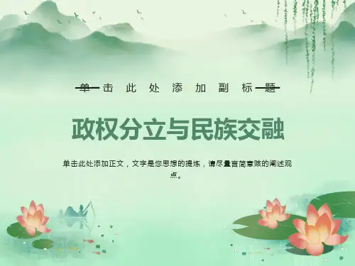 政权分立与民族交融-复习课件