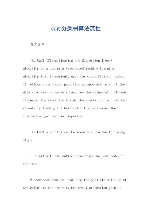 cart分类树算法流程