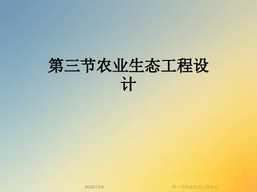第三节农业生态工程设计