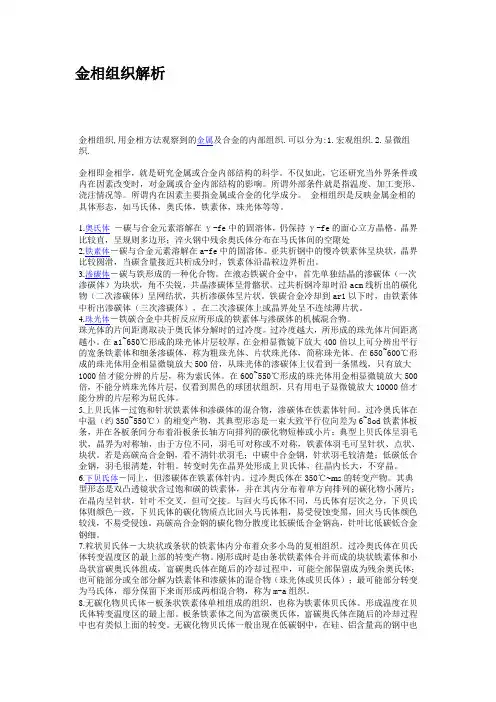 金相组织解析