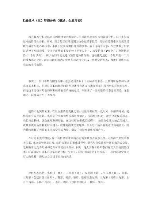 K线技术(五)形态分析(概述头肩形态)