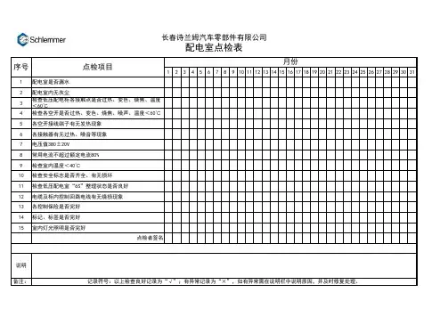 配电室点检表word版本