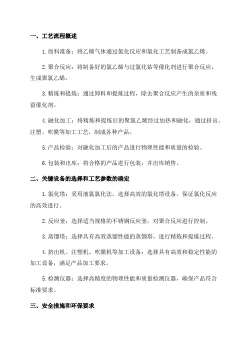 年产万吨聚氯乙烯车间工艺设计