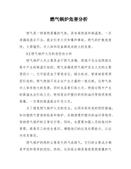 燃气锅炉危害分析