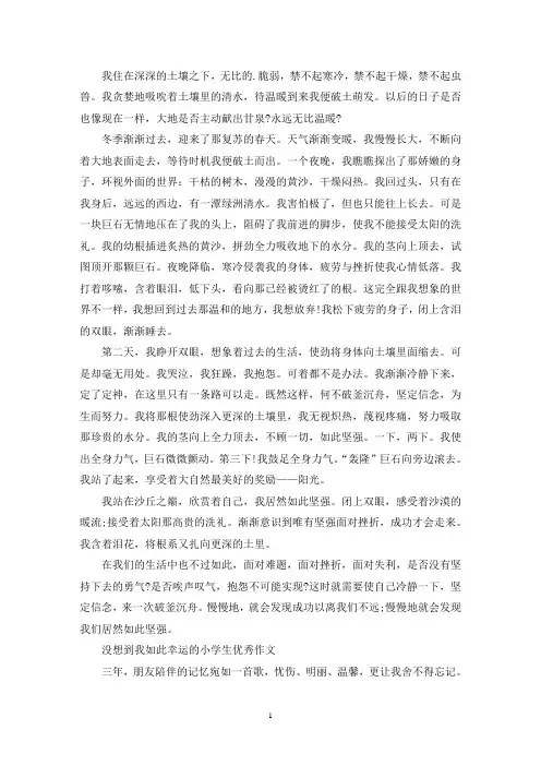 没想到我如此 作文