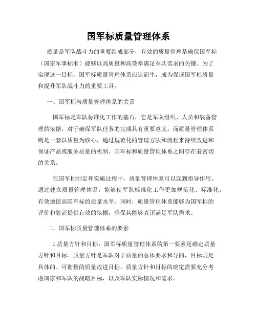 国军标质量管理体系